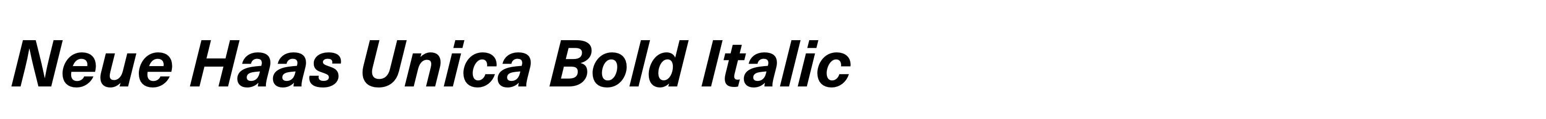Neue Haas Unica Bold Italic
